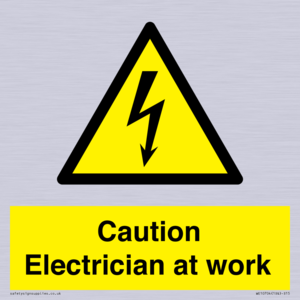 Caution Electrician at work